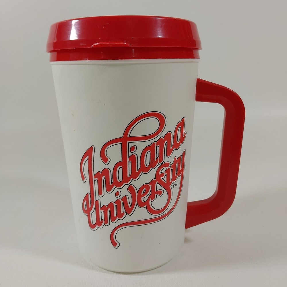 Vintage IU Indiana University Hoosiers Aladdin Insulated Mug Cup 20oz. USA‎